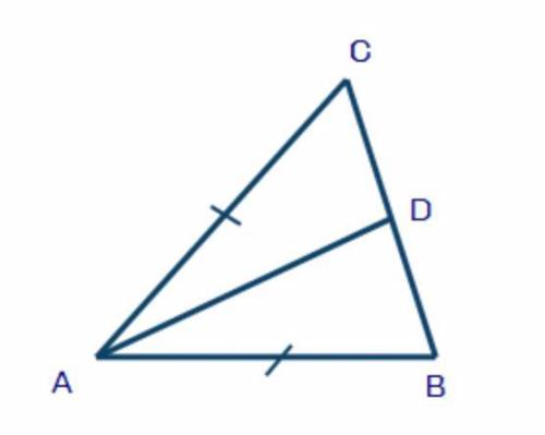 In the figure below, segment AC is congruent to segment AB:

Which statement is used to prove that