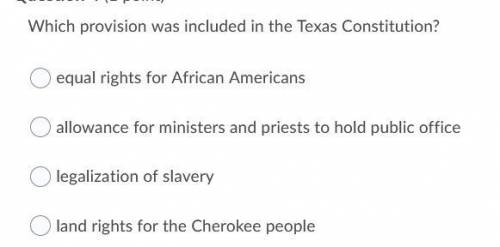 Which provision was included in the Texas constitution