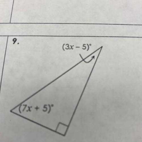 The missing angle of (3x-5)
