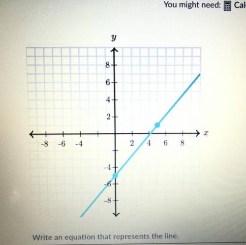 What is an equation to represent the line