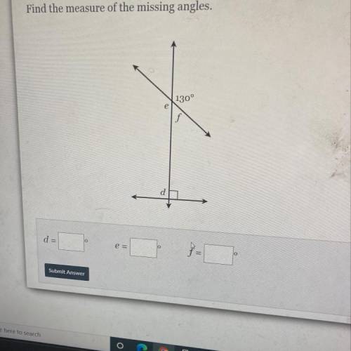 Find the measure of the missing angles.
130°