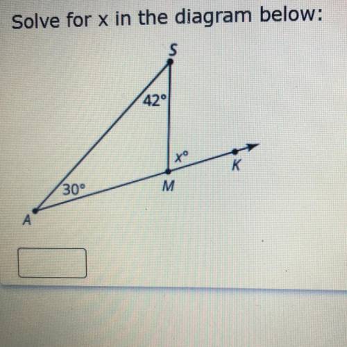 How do i solve for x in the diagram