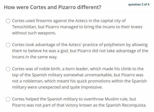 How were Cortes and Pizarro different?