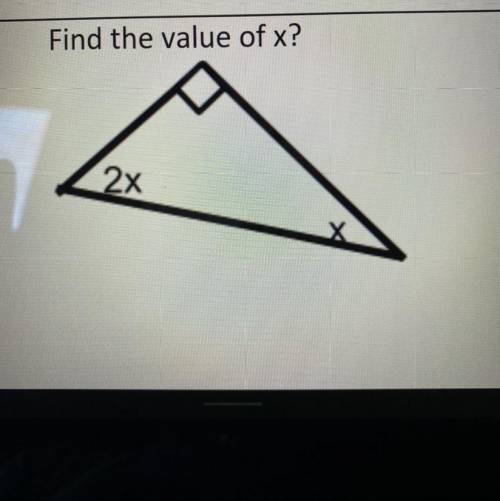 HELP
Find the value of x