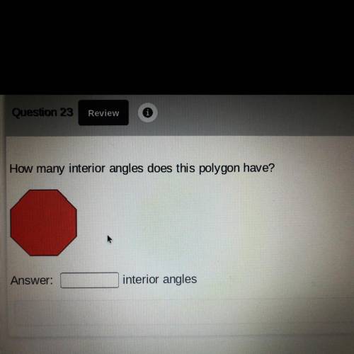 How many interior angles in this polygon