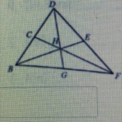 9. If H is the centroid of ABDF, DF = 50, CF = 42, and BH = 22, find each missing measure.

a) HE