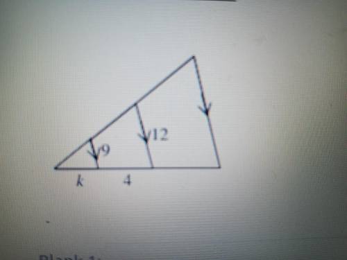 PLEASE HELP!!! BRAINLIEST FOR FIRSTFind the length of k ____