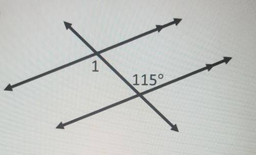 Find the indicated angle measures. Then justify each answer. m angle 1