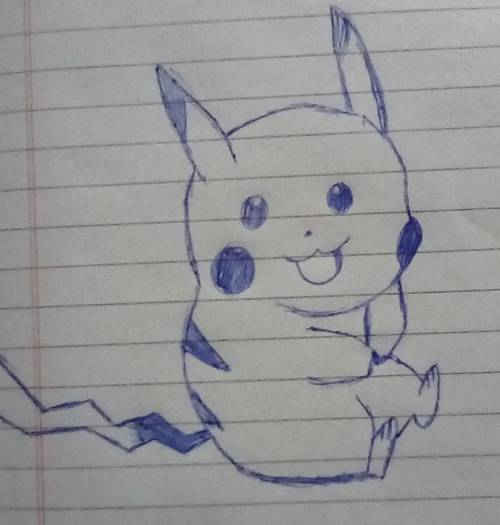 Just drew it....btw Pikachu!!Sorry bout the camera quality.