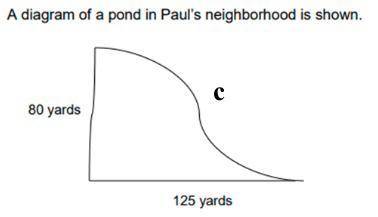 A. Paul notices that the shape of the pond is shaped somewhat like a triangle. He claims that he ca