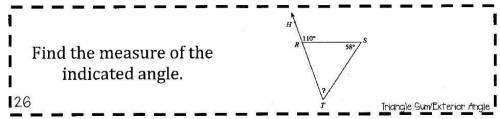 Find the measure of the indicated angle