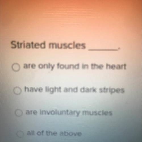 Striated muscles are what