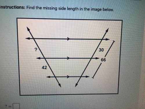 Help find the missing side length????