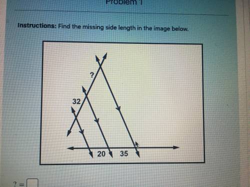 Help find the missing side length in the image below