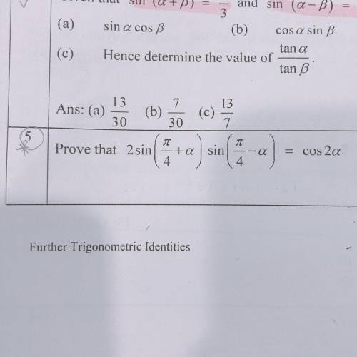 Hello , anyone able to help with question 5? thanks :)!