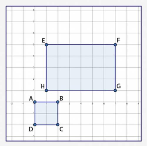 Are quadrilaterals ABCD and EFGH similar?

a.) Yes, quadrilaterals ABCD and EFGH are similar becau