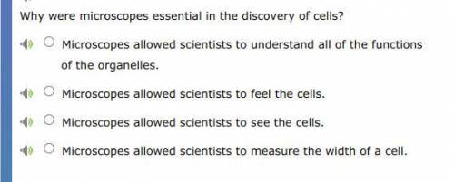 Why were microscopes essential in the discovery of cells

pls stay of if u dont know pls... im try