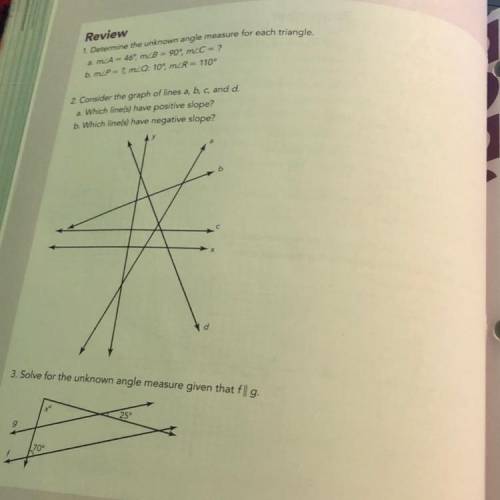 Determine the unknown angle measure for each triangle. PLS HELP I DONT GET IT LOL IF YOU HELP ME YO