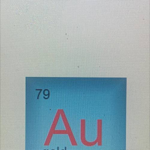 Select the correct location on the image.

Which number gives the atomic mass of the element?
79
A