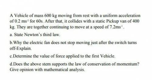 Motion and force of physics. Plz answer.