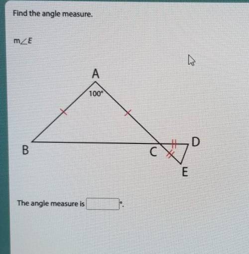 Find the angle measure. Angle E