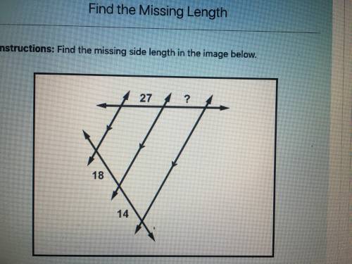 Help find missing length!!