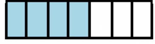 The diagram below is divided into equal parts. Which fraction of the parts is white?

A diagram is