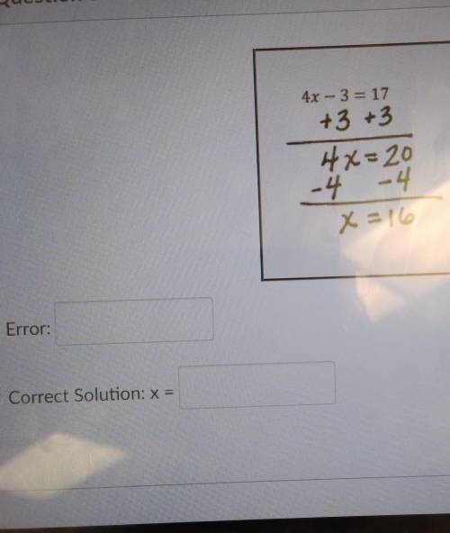 What's thee error and the solution
