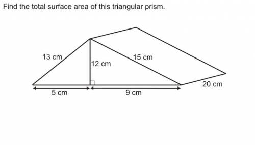 triangular prism surface area c