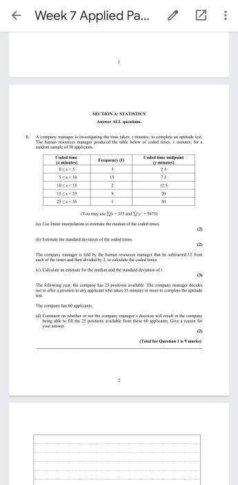 This is my statistics work assignment: (Question provided in image link) 100 pts to the solver