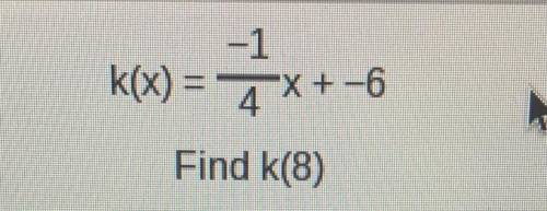 Someone plz help me find k(8) to this math problem