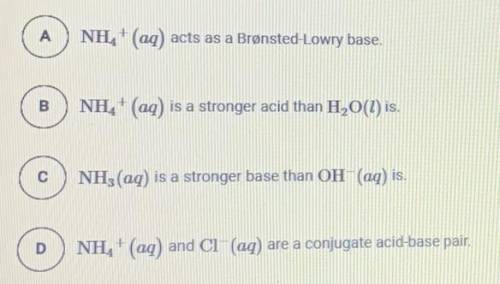 when 0.20 m nh4cl (aq) and 0.20 m naoh(aq) are mixed, the reaction represented by the equation abov