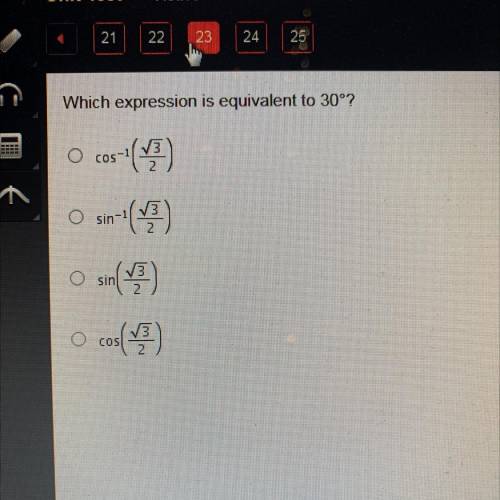 Which expression is equivalent to 30°?