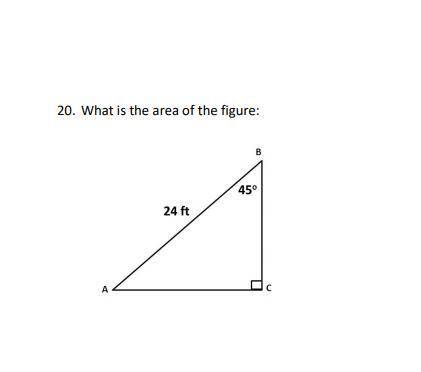 20. What is the area of the figure: