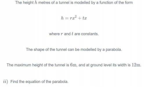 Parabola Equations - Algebra

Please explain working clearly.
Help greatly appreciated,
Thanks!