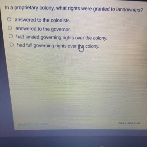 Can a proper terry colony what rights were granted to Landowners? Answered to the colonist. Answere
