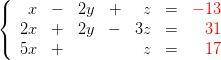 Solve the system of linear equations and check any solution algebraically. (If there is no solution