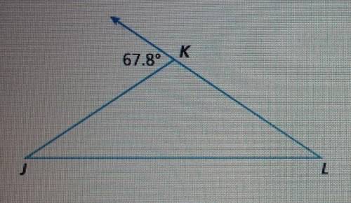 In Triangle JKL, <J is congruent to <LWhat is the measure of <L