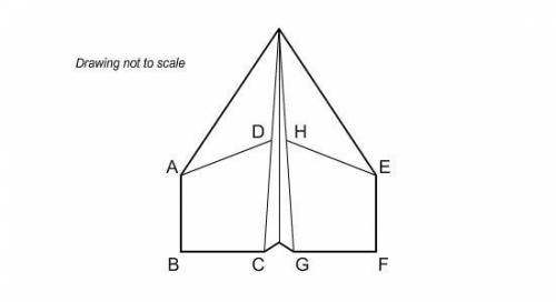In the paper airplane shown, ACBD=EFGH, m angle b=m angle BCD=90, m angle BAD=128. find the m angle