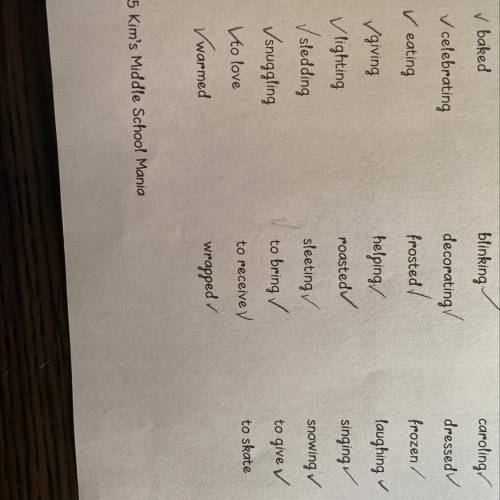 INTER HOLIDAY VERBALS

WORDSEARCH
List all of the words from the word list that can ONLY be used a