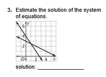 Estimate the solution of the system
of equations.
use the photo i uploaded