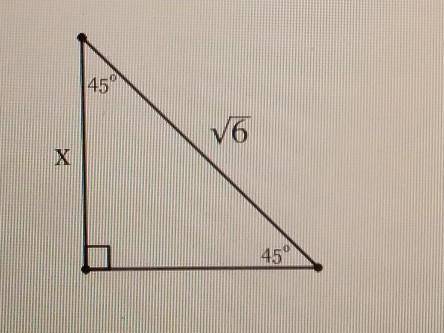 URGENT

find the length of side x in simplest radical