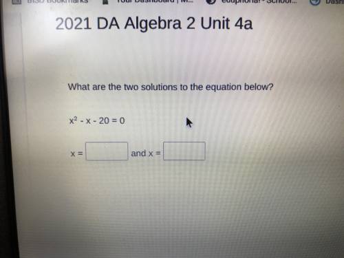 What are the two solutions to the equation below?