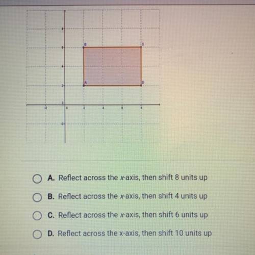 Which of the steps will cause the rectangle to map onto itself￼