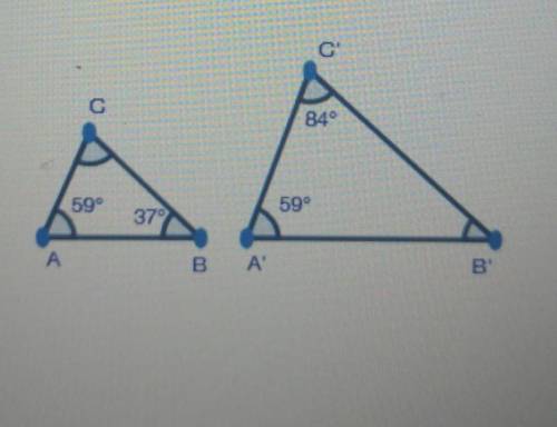 How can the Angle-Angle Similarity Postulate be used to prove the two triangles below are similar?