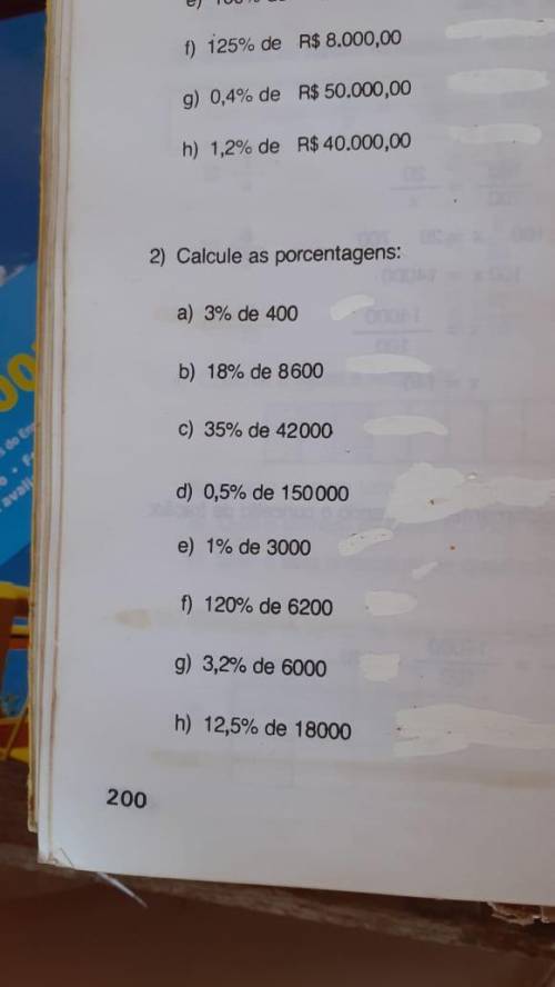 Calcule as porcentagens 
A) 8% de R$700,00