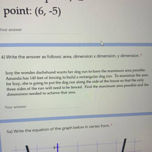 Write the answer as follows: area, dimension x dimension, y dimension I

Izzy the wonder dachshund