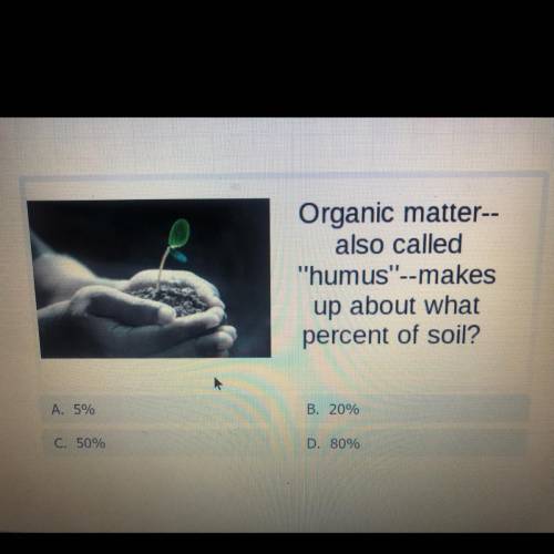 Organic matter also called humus make up what percent of soil