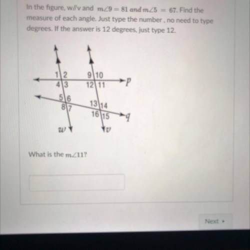 What's the answer to m<11 I don't really get it