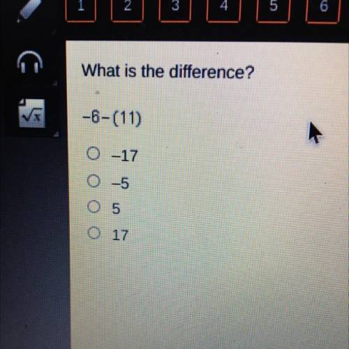 What is the difference?
A:-6-(11) 
B:0-17
C:05
D:0 17
